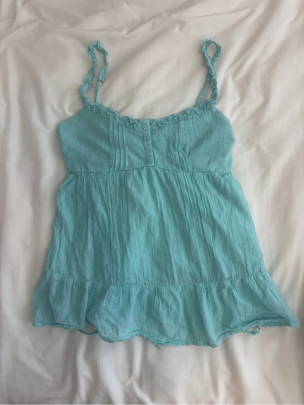 Hollister Turquoise ￼Icon Tunic Babydoll Top – Size Small